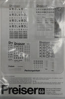 PREISER 21049 - 3.0649 - TRANSFER PICTURES AND POSTERS FOR THE 'ZIRKUS KRONE' CIRCUS KRONE