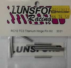 LUNSFORD 3031 - TITANIUM HINGE PIN KIT. FOR RC10 TC3