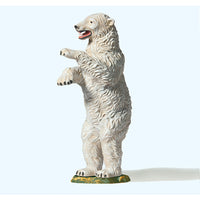 PREISER # 47522 (5416) - POLAR BEAR, STANDING  - 1:25 SCALE PLASTIC FIGURE - ELASTOLIN
