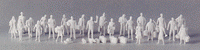 VOLLMER 2233 -  UNPAINTED PASSENGERS - HO SCALE PLASTIC MODEL FIGURES