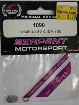 SERPENT # 1090 - SHIMS  4 x 8 x 0.1mm (10)