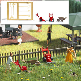 BUSCH 1191 - 'SICKLE BAR AND MOWER SET' -  HO SCALE PLASTIC MODEL KIT