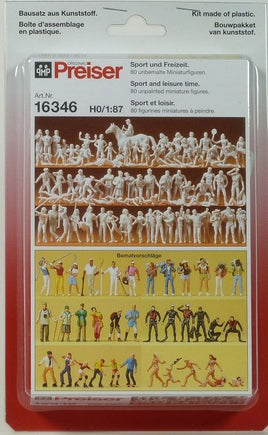 PREISER # 16346 - SPORT AND LEISURE TIME - UNPAINTED FIGURES