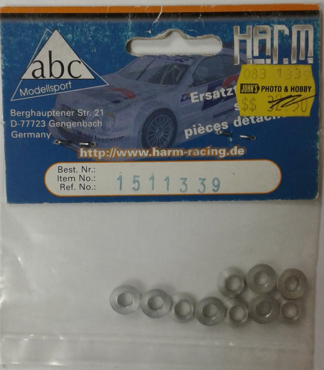 ABC MODELLSPORT HARM 1511339 BALL JOINT SPACERS/RISERS, PK OF 10