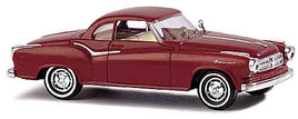 BUSCH 43100 - BORGWARD ISABELLA COUPE - RED  - 1:87 SCALE - PLASTIC MODEL VEHICLE