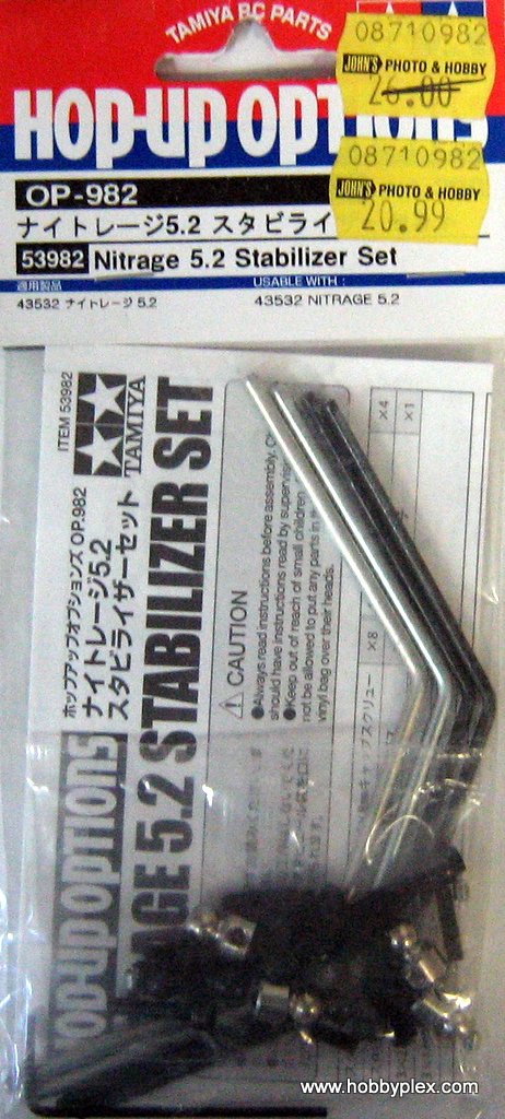 Tamiya Hop UP Nitrage 5.2 Support aluminium Suspension Arriere 54005 0920