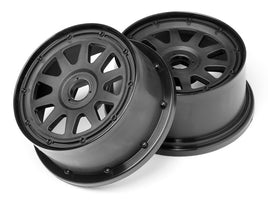 HPI - HPI-RACING 104971 - TR-10 WHEEL BLACK (120x65mm/-10mm OFFSET) PACK OF 2