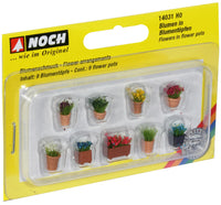 NOCH 14031 - ORNAMENTAL PLANTS IN POTS -  MODEL ACCESSORY SET - HO SCALE