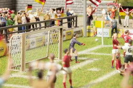 NOCH 14399 - FOOTBALL GOALS AND CORNER FLAGS -  MODEL KIT - HO SCALE - LASER CUT MINIS