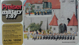 PREISER MILITARY 16550 - MILITARY BAND. GERMAN FEDERAL ARMED FORCES, FRG. HO SCALE UNPAINTED FIGURES