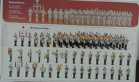 PREISER MILITARY 16550 - MILITARY BAND. GERMAN FEDERAL ARMED FORCES, FRG. HO SCALE UNPAINTED FIGURES