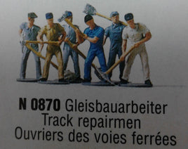 MERTEN N 870 'TRACK REPAIRMEN' N SCALE PLASTIC MODEL FIGURES