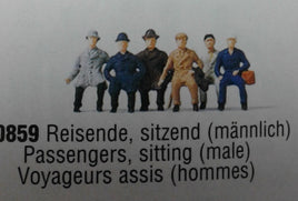MERTEN N 859 'SITTING PASSENGERS (MALE)' N SCALE PLASTIC MODEL FIGURES