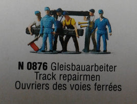 MERTEN N 876 'TRACK REPAIRMEN' N SCALE PLASTIC MODEL FIGURES