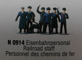 MERTEN N 914 'RAILROAD STAFF' N SCALE PLASTIC MODEL FIGURES