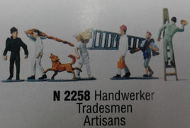 MERTEN N 2258  'TRADESMEN' N SCALE PLASTIC MODEL FIGURES