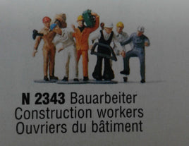 MERTEN N 2343  'CONSTRUCTION WORKERS' N SCALE PLASTIC MODEL FIGURES