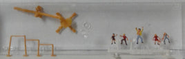 MERTEN N 2455  'CHILDREN WITH CAROUSEL, HORIZONTAL BAR, SEESAW' N SCALE PLASTIC MODEL FIGURES