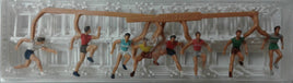 MERTEN HO-2485 - 'SPORT SET, ATHLETICS, HURDLERS, MALE' HO SCALE PLASTIC MODEL FIGURES