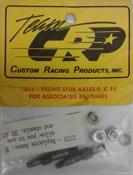 TEAM CRP - 1553 - FRONT STUB AXLES-R/C 10 - FOR ASSOCIATED BEARINGS