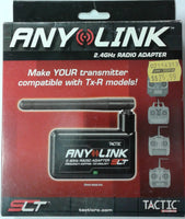 TACTIC 1313 - ANY-LINK 2.4GHz RADIO ADAPTER - WORKS WITH SPEKTRUM, FUTABA, HITEC AND JR TRANSMITTERS