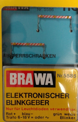 BRAWA 5586 - ILLUMINATED PORTABLE BARRIER SET -  HO SCALE