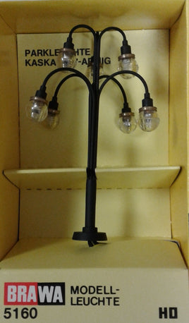 BRAWA 5160 - HISTORIC PARK LIGHT - 7 CASCADING ARMS  -  HO SCALE