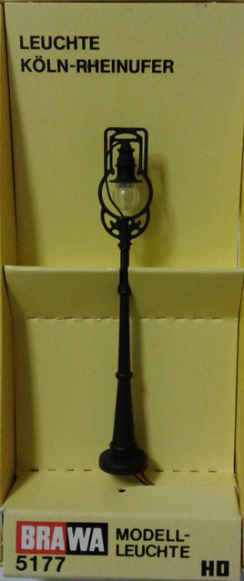 BRAWA 5177 - 'COLOGNE RHINE BANK' MODEL HISTORIC STREET LIGHT  -  HO SCALE
