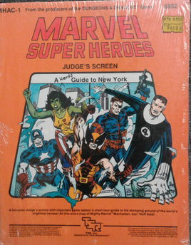 MARVEL SUPER HEROES - MHAC-1- JUDGE'S SCREEN - OFFICIAL GAME ADVENTURE - 6852 - VINTAGE