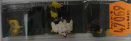 PREISER # 47069 - 5325 - ASSORTED CHICKENS - 1:25 SCALE PLASTIC FIGURE - ELASTOLIN