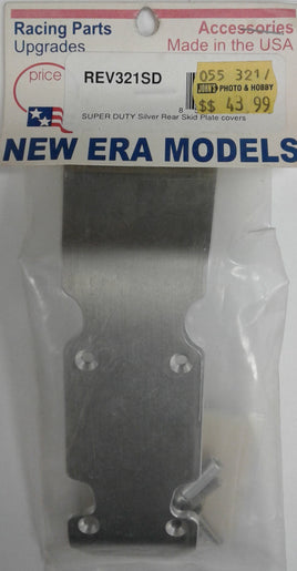 NEW ERA MODELS # REV321SD - SUPER DUTY SILVER REAR SKID PLATE COVERS - TRAXXAS REVO