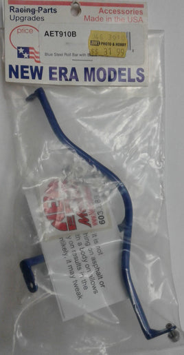 NEW ERA MODELS # AET910B - BLUE STEEL ROLL BAR WITH BRACE - LIGHTWEIGHT - RC18T