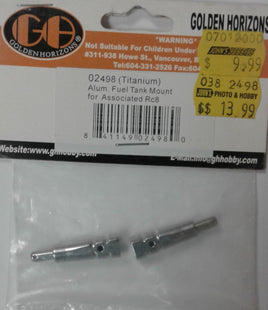 GOLDEN HORIZONS # 02498 - (TITANIUM) ALUMINUM FUEL TANK MOUNT FOR ASSOCIATED RC 8