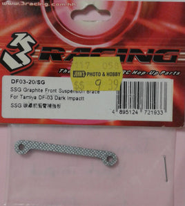 3 RACING - DF03-20/SG - GRAPHITE FRONT SUSPENSION BRACE - TAMIYA DARK IMPACT