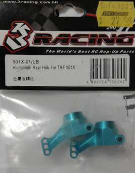 3 RACING - 501X-01/LB - ALUMINUM REAR HUB FOR TRF501X - TAMIYA