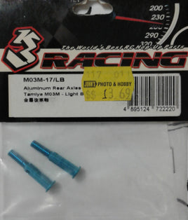 3 RACING - M03M-17/LB - ALUMINUM REAR AXLES -  TAMIYA