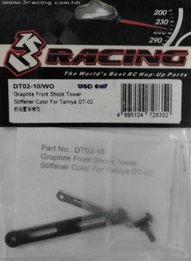 3 RACING - DT02-10/WO - GRAPHITE FRONT SHOCK TOWER - TAMIYA