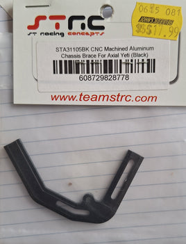 TEAM STRC - STA3105BK CNC MACHINED ALUMINUM CHASSIS BRACE FOR AXIAL YETI - BLACK