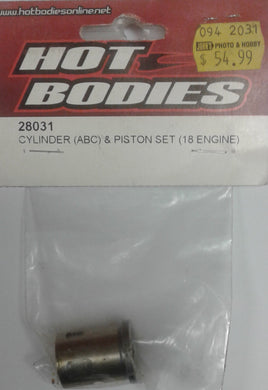 HOT BODIES 28031 - CYLINDER (ABC) AND PISTON SET (.18 ENGINE)