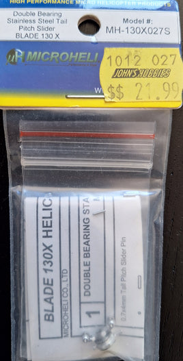 MICROHELI - Double Bearing Stainless Steel Tail Pitch Slider for Blade 130X - MH-130X027S