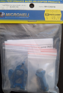 MICROHELI - Precision CNC Main Frame (Blue) for Blade CX2  - MH-CX001B