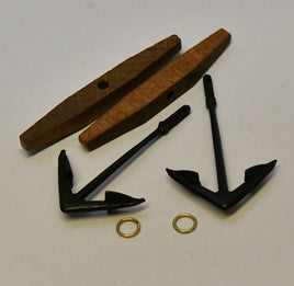 MANTUA # 31210 - WOODEN STOCK ANCHOR - FOR MODEL SHIP