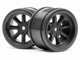 HPI - HPI-RACING 3814 - VINTAGE 8 SPOKE WHEEL, 31mm GUNMETAL 6mm OFFSET
