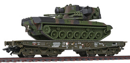 MARKLIN 4MFOR military line - Flat car with a Gepard tank - HO scale - Vintage model