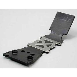 TRAXXAS 4937 -  STAINLESS STEEL SKID PLATE WITH BLACK PLASTIC BASE