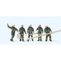 PREISER # 10484 - FIREMEN ARRIVING AT THE SCENE OF THE FIRE - 1:87/HO SCALE