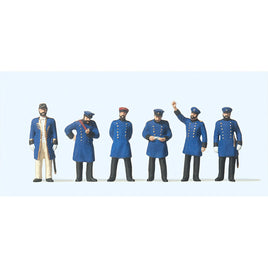 PREISER # 12130 - ROYAL PRUSSIAN RAILWAY PERSONNEL FROM AROUND 1900 - 1:87/HO SCALE