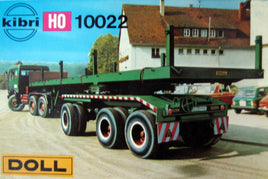 KIBRI # 10022 - TRACTOR WITH FLATBED TRAILER - HO Scale