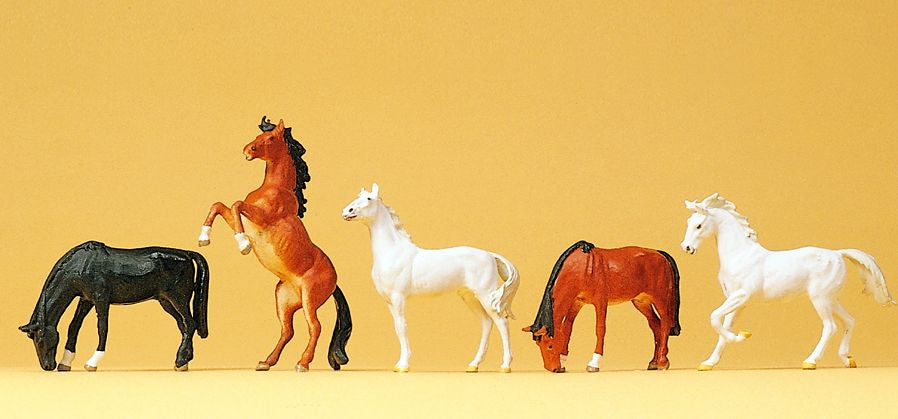 Preiser 14408 牛 1:87 Preiser H0 14408 Miniature Figure Cows Black And White 1:87