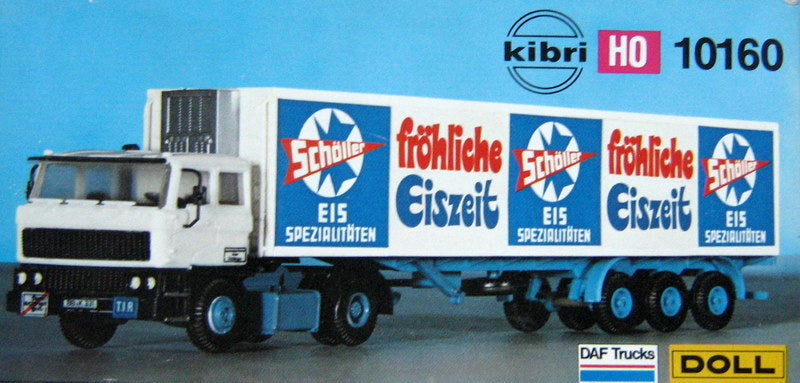 KIBRI # 10160 - TRACTOR AND REFRIGERATED TRAILER - HO Scale